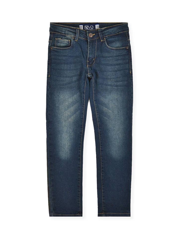 Drenge Faded Skinny Jeans #301 Sandblå for engroshandel hos Chase USA International