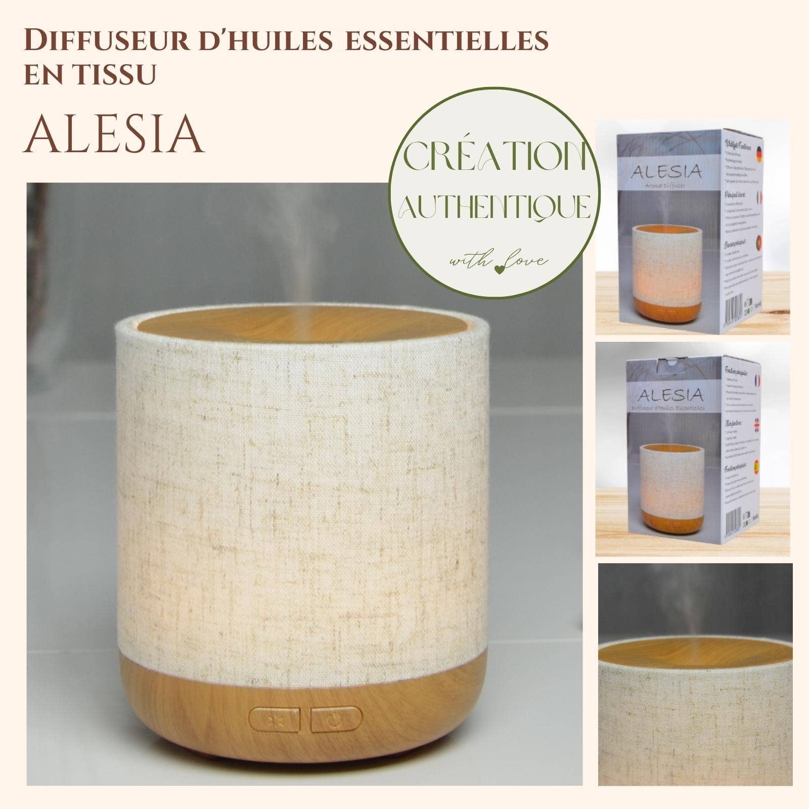 Zen'Arôme - Wholesale Electronic Diffuser - Alesia Linen Canvas Essential Oil Diffuser2