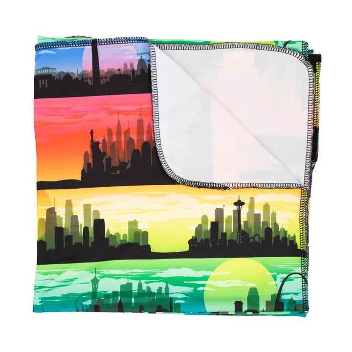 Nicki's Diapers Stretchy Swaddle Blanket - Road Trip for wholesale by Nicki's Diapers (Planetwise Wholesale)