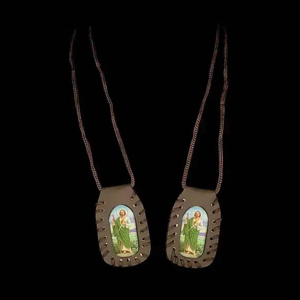 Scapular - St. Jude Synthetic Leather 2" for wholesale by Oremus Mercy