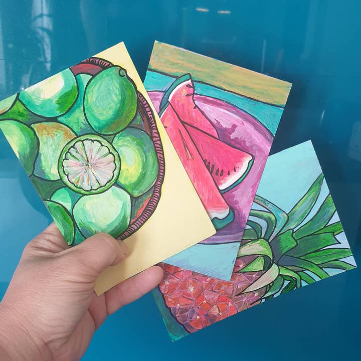 Plant Based Paintings - Wholesale Everyday Greeting Card - Cherry - A6 Greetings Card 3