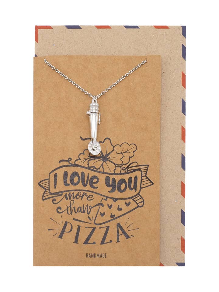 Jocelyn Pizza Cutter Cremation Ash Holder Pendant Necklace, 100% Handmade - for wholesale by Quan Jewelry