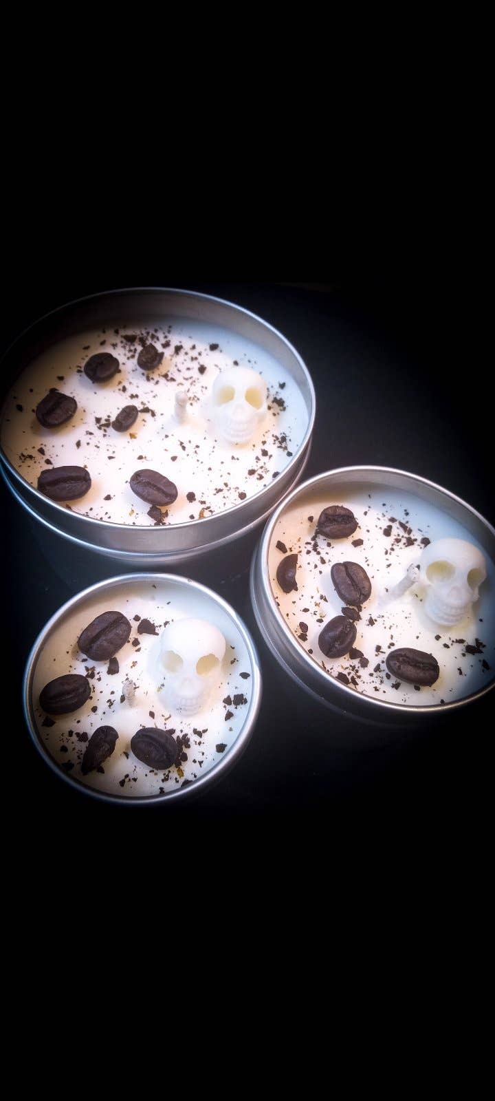 Wicked Wax - Wholesale Travel Candles - Death Before Decaf skull coffee candle0