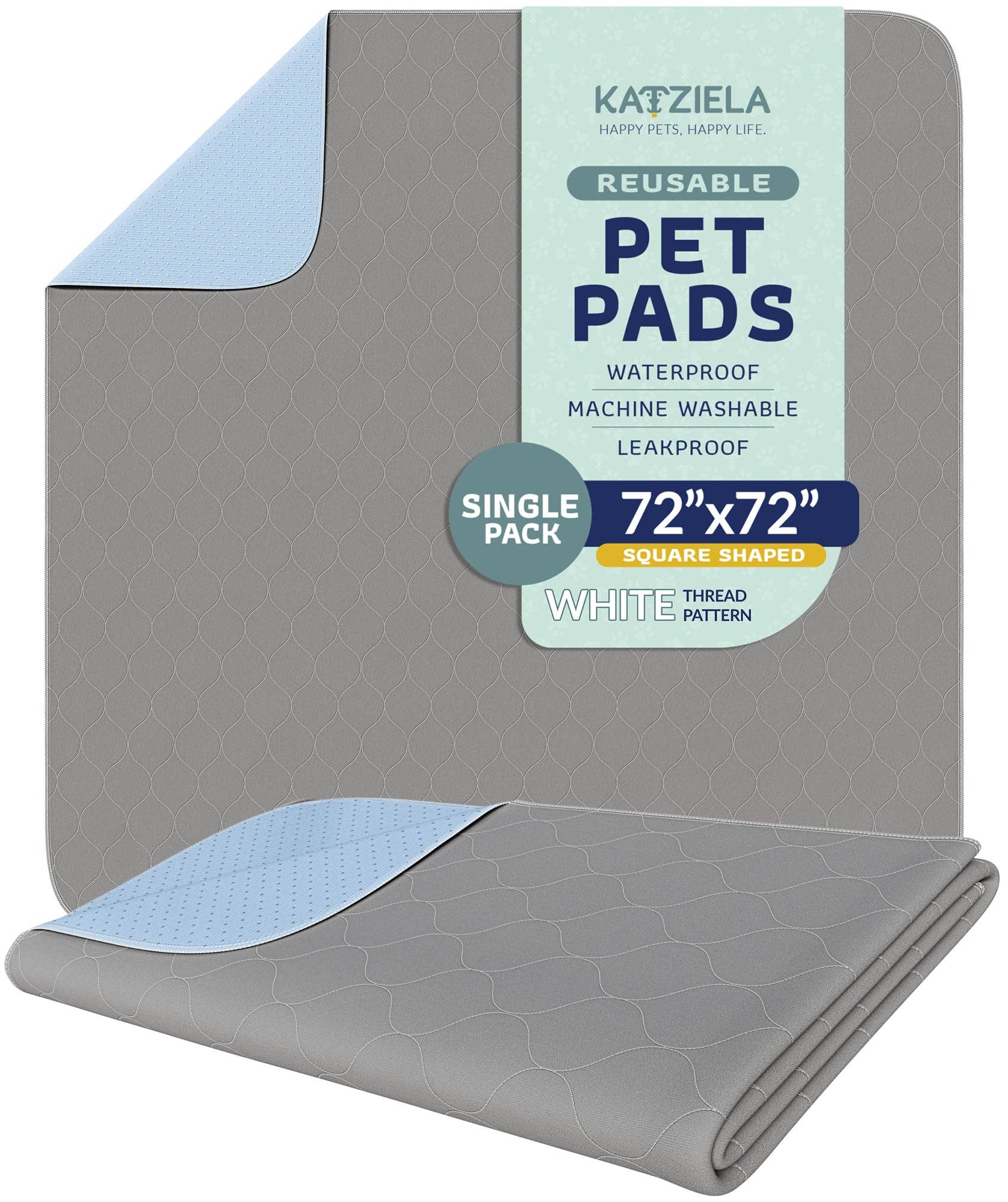 Katziela - Vente Tapis de propreté - chien - Tampons à pipi lavables réutilisables pour chiens, chats et humains, imperméables1