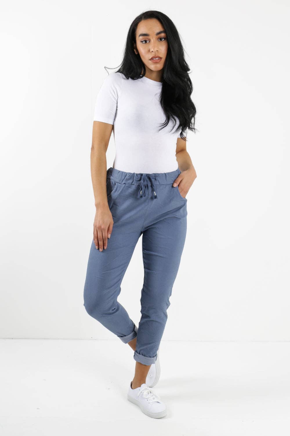 Miss Bold – Großhandel Hose – Damen – Einfarbige Zauberhose für Damen, italienisch, mehrfarbig19