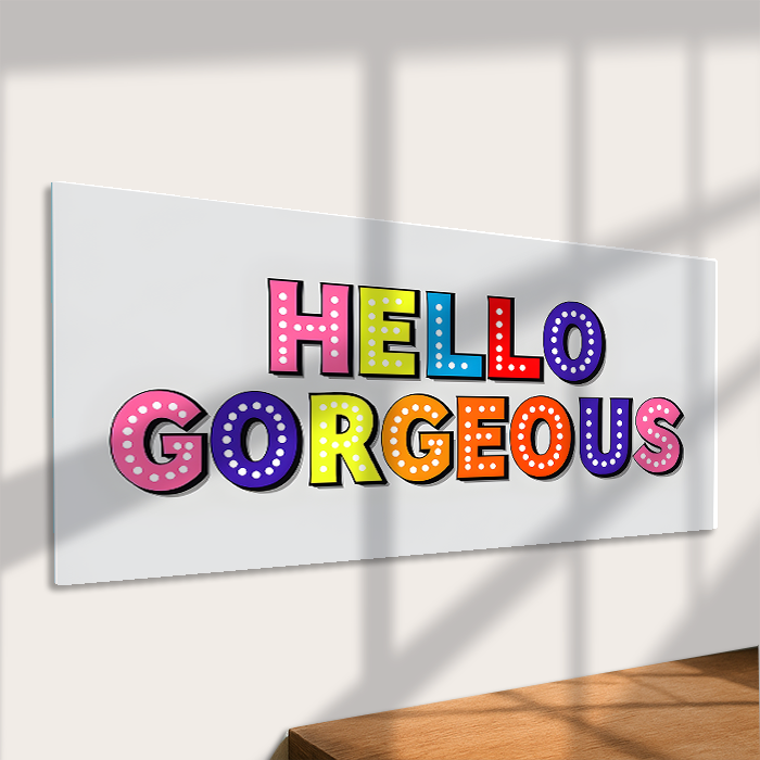 The British Metal Signs Company - Venta al por mayor Letreros - Hola Hermoso Letrero de Metal – Decoración de Pared Divertida y Colorida2