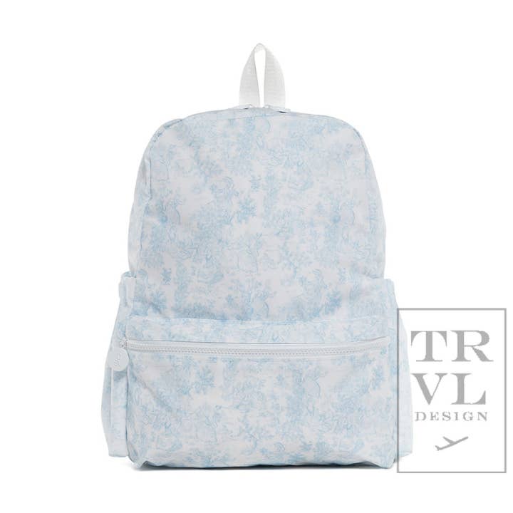 Backpacker - Backpack Bunny Toile Blue for wholesale by TRVL Design