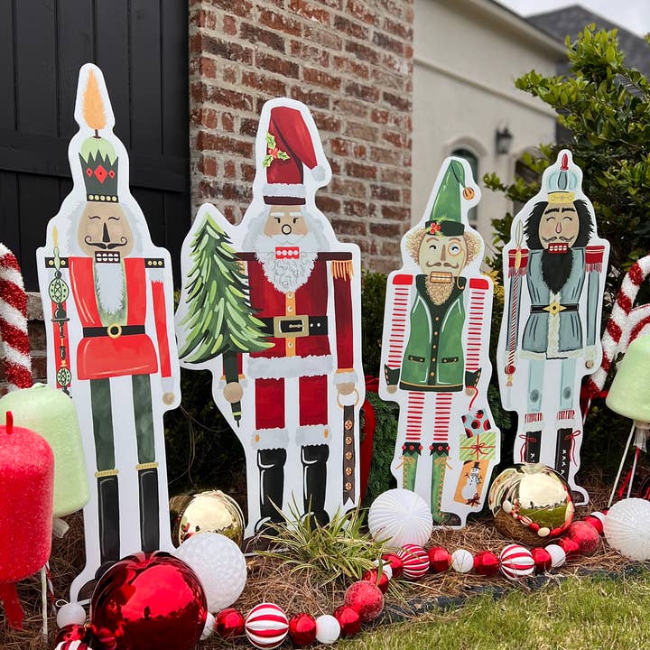 Songbird Grove Collection - Wholesale Garden/Lawn Stake - Large Nutcracker Garden Stakes7