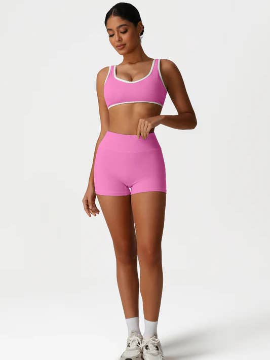 Sodalemon - Wholesale Activewear Set - Women's - Women High-Waisted Butt-Lifting Yoga Set: Sports Bra + Short2