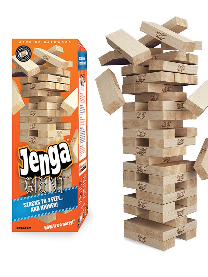 Jenga® GIANT™ Genuine Hardwood Game (stacks 4+ feet) for wholesale by Art's Ideas