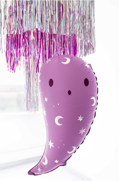 Ellie's Party Supply - Wholesale Balloon - Pink Ghost Balloon – Holographic Halloween 14 x 24"1