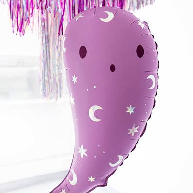 Ellie's Party Supply - Wholesale Balloon - Pink Ghost Balloon – Holographic Halloween 14 x 24"1