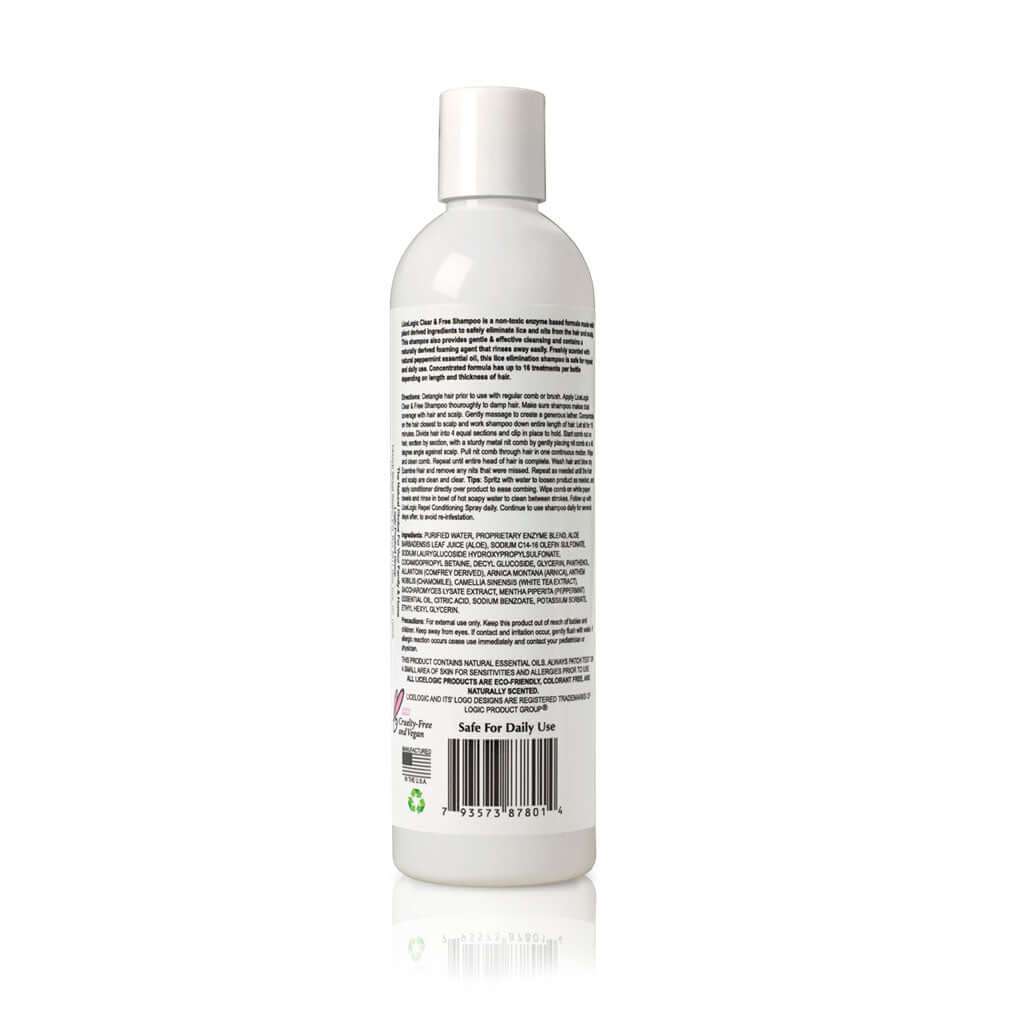 Logic Products - Wholesale Hair Shampoo - LiceLogic Clear & Free Shampoo - Peppermint2