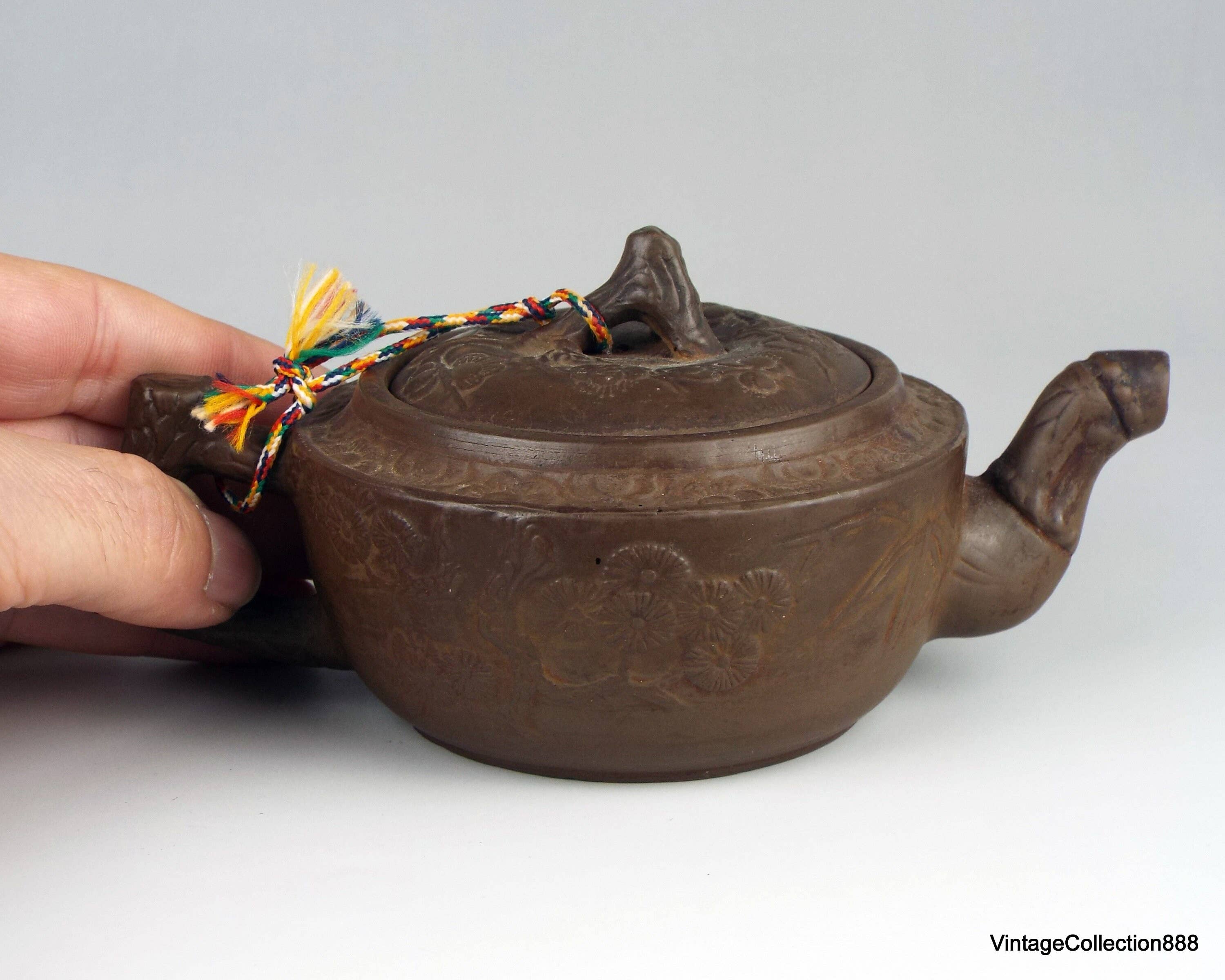 Vintagecollection888 - Wholesale Tea Pot - Old Chinese Clay Teapot with Floral Pattern8