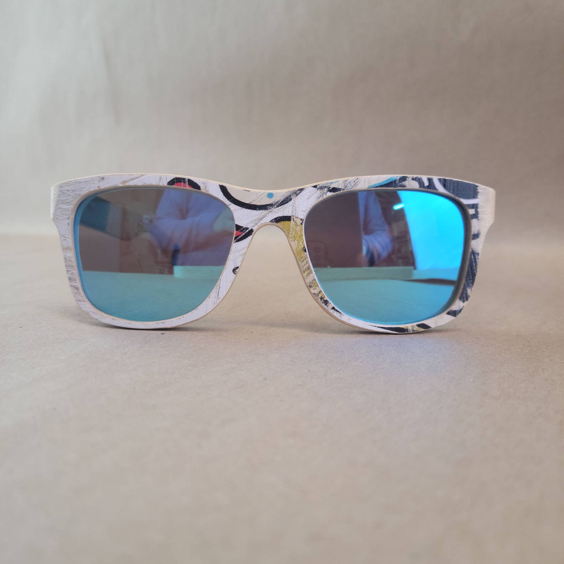 SKRP - Wholesale Sunglasses - Unisex - Recycled Skateboard Sunglasses w/ colored lenses (Wayfarer)3