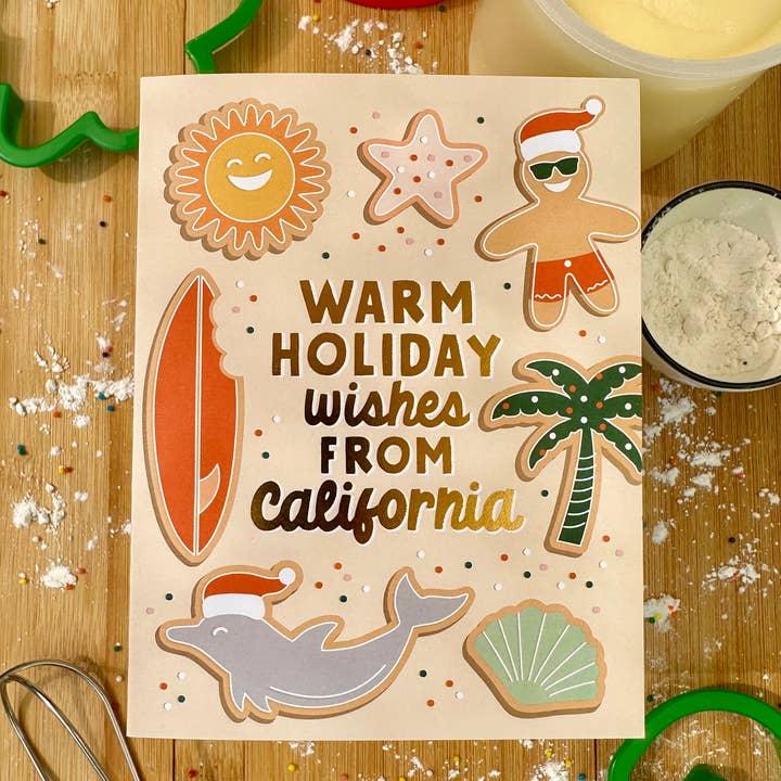 The Social Type - Wholesale Season's Greetings Card - California Warm Holiday Wishes Sugar Cookies1