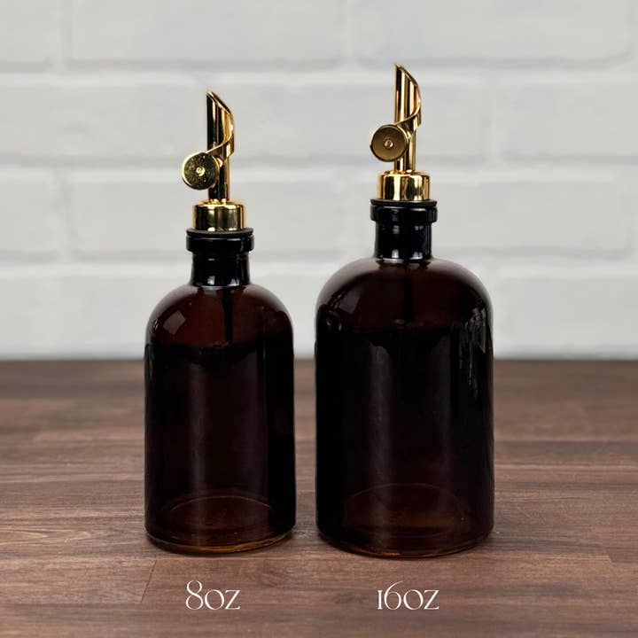 Blush Apothecary - Wholesale Oil/vinegar dispenser - 16-ounce Amber Bottle with Weighted Pour Spout4