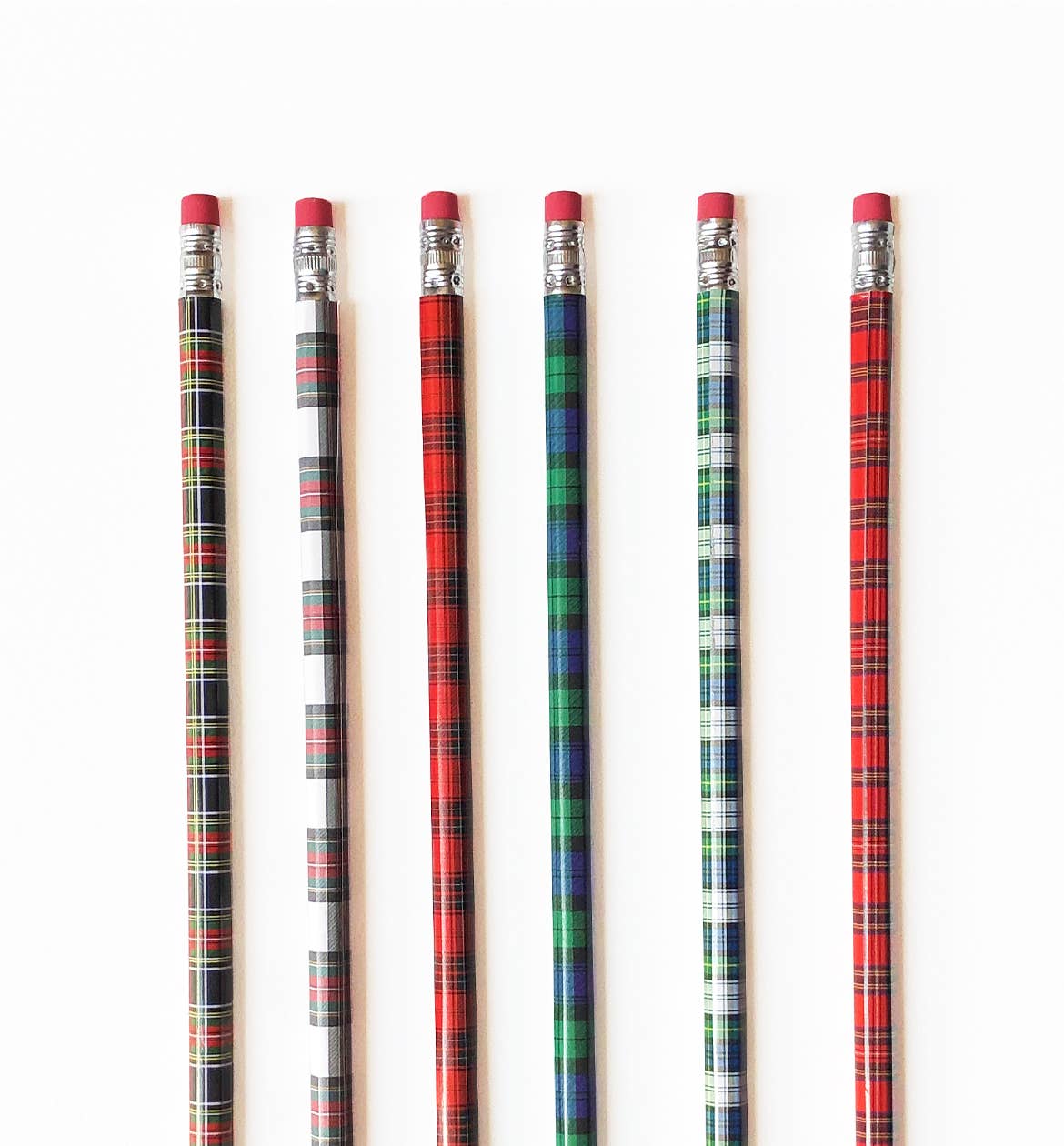 Artistry Cards - Wholesale Pencil - Set of 6 Plaid Pencils – Stylish Stationery for Retail0