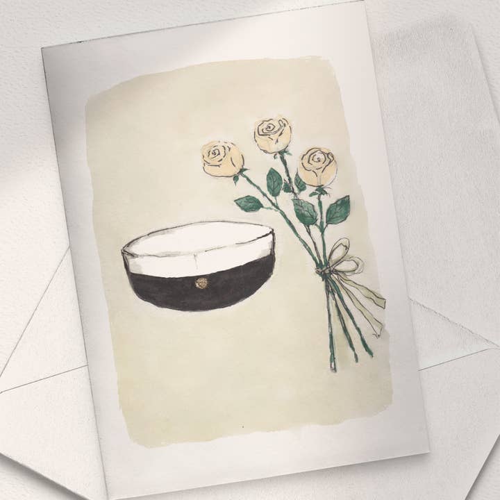 Studentenhoed en witte rozen voor wholesale door Sari's ArtWork