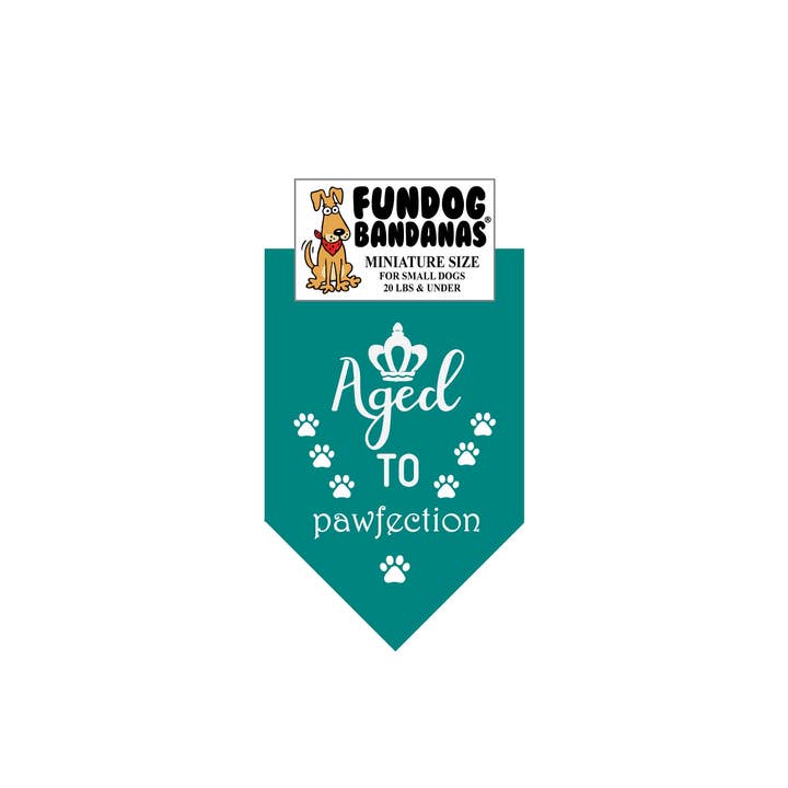 Assorted Colors 5 Pack - Aged to Pawfection Dog Bandanas for wholesale on Faire5