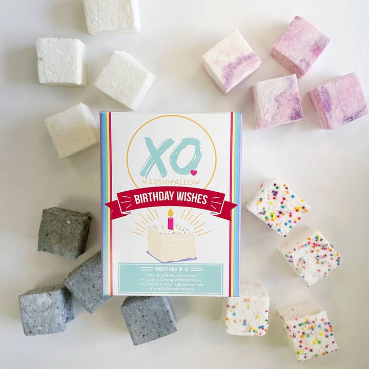 Birthday Wishes Marshmallow Variety Pack for wholesale by XO Marshmallow