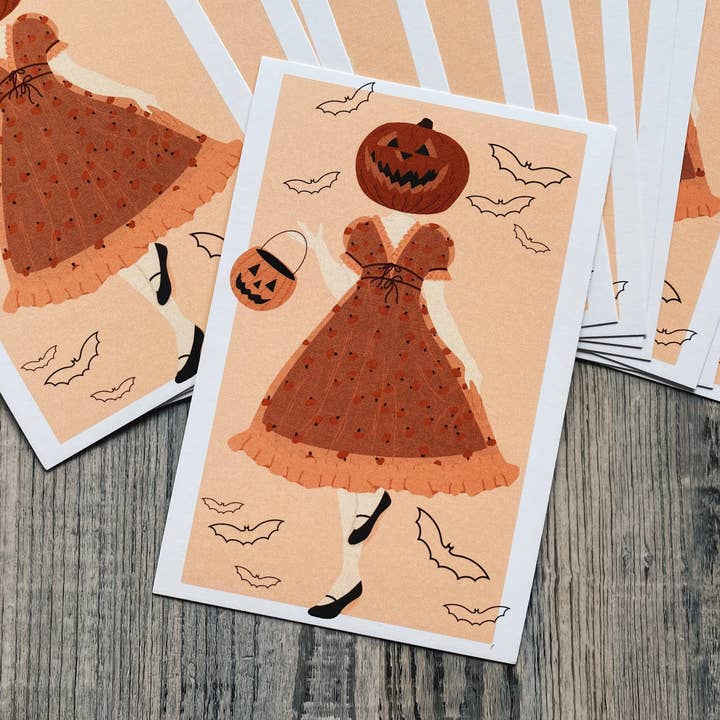 Pumpkin Dress Print - 4x6 for wholesale by Arianna Rose Art