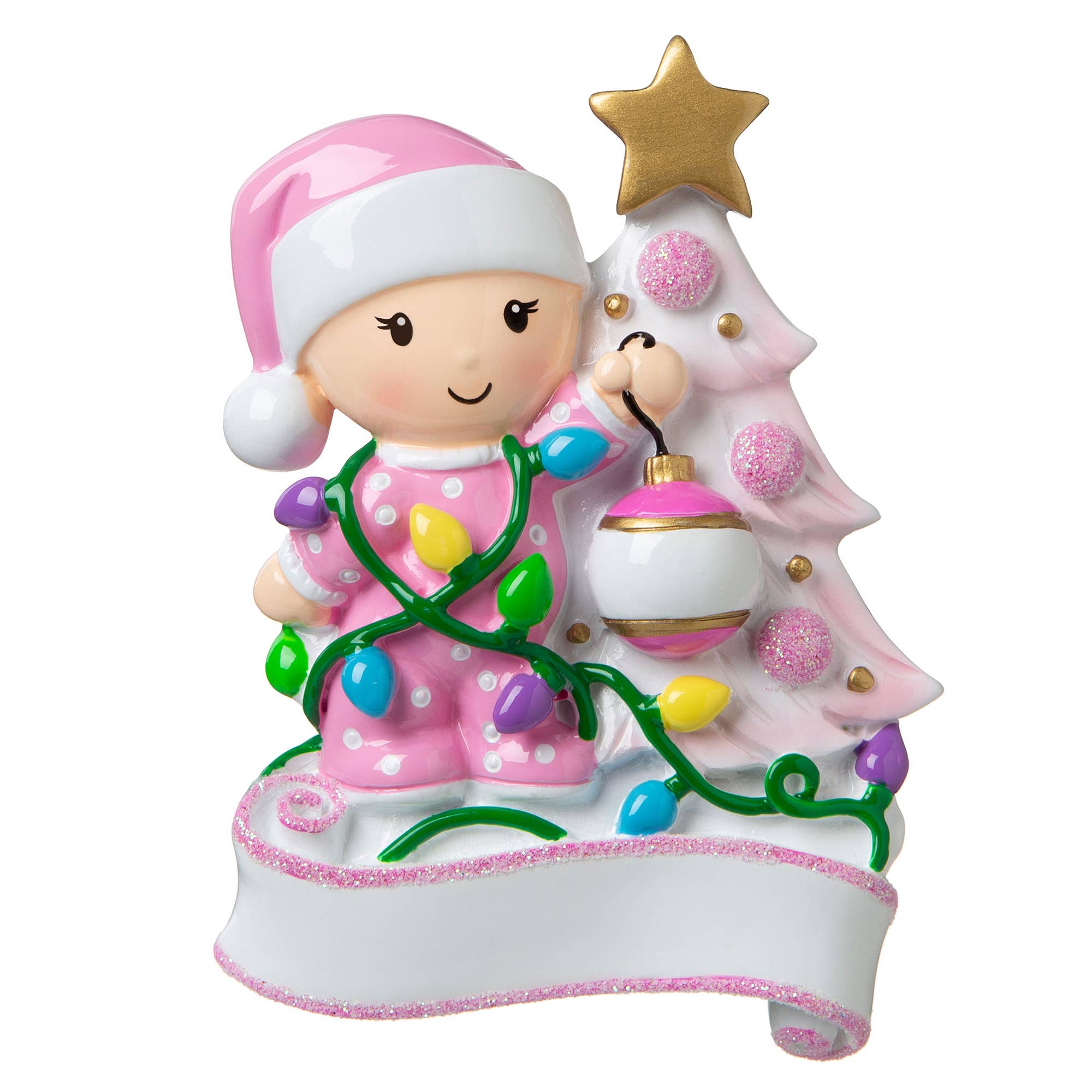 PolarX Ornaments - Vente Objets de décoration - Arbre de décoration personnalisé pour bébé en peau claire1