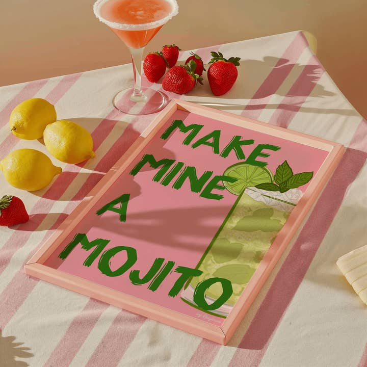 by Rosybum - Wholesale Art Print - Make Mine A Mojito - Mojito Cocktail Wall Art Poster Print3