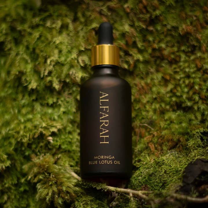 Alfarah Self Care – wholesale Hudvårdskit – Blue Lotus Infunderad Himalaya Moringaolja för hud och hår4