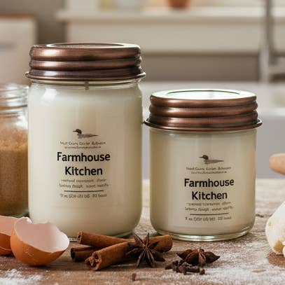 Farmhouse Kitchen Soy Wax Candles for wholesale by North Country Candle