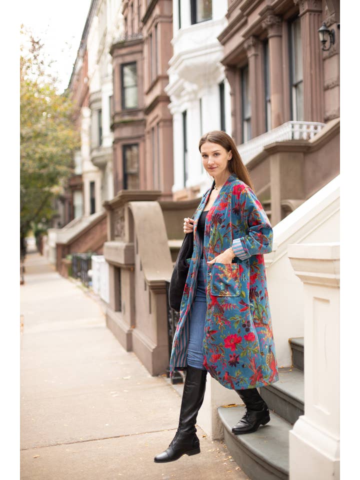 VIKOLINO - Wholesale Kimono - Women's - Velvet Long Jacket Kimono Style/ Duster