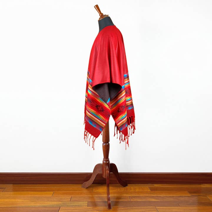 ECUALAMA – Engroshandel Poncho - Dame – Letvægts Tynd Alpaca Uld UNISEX Ruana Cape Poncho/Sjal