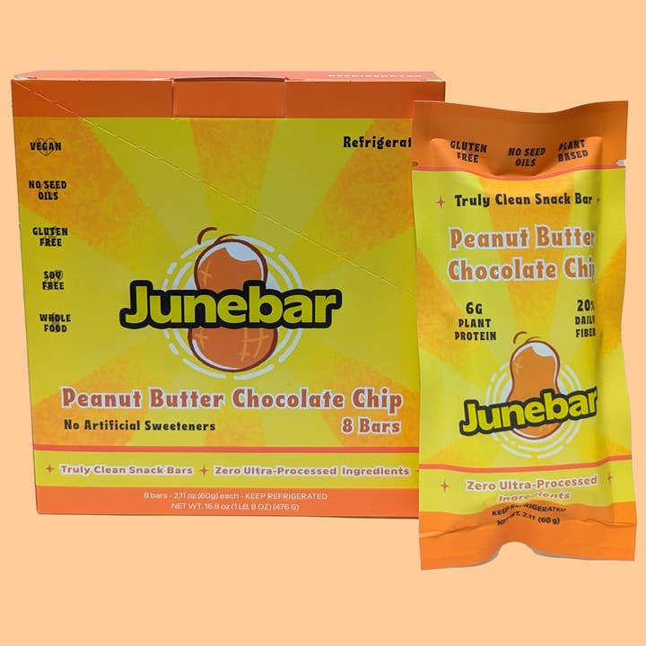 Peanut Chip Junebars (Carton of 8) for wholesale by Junebar