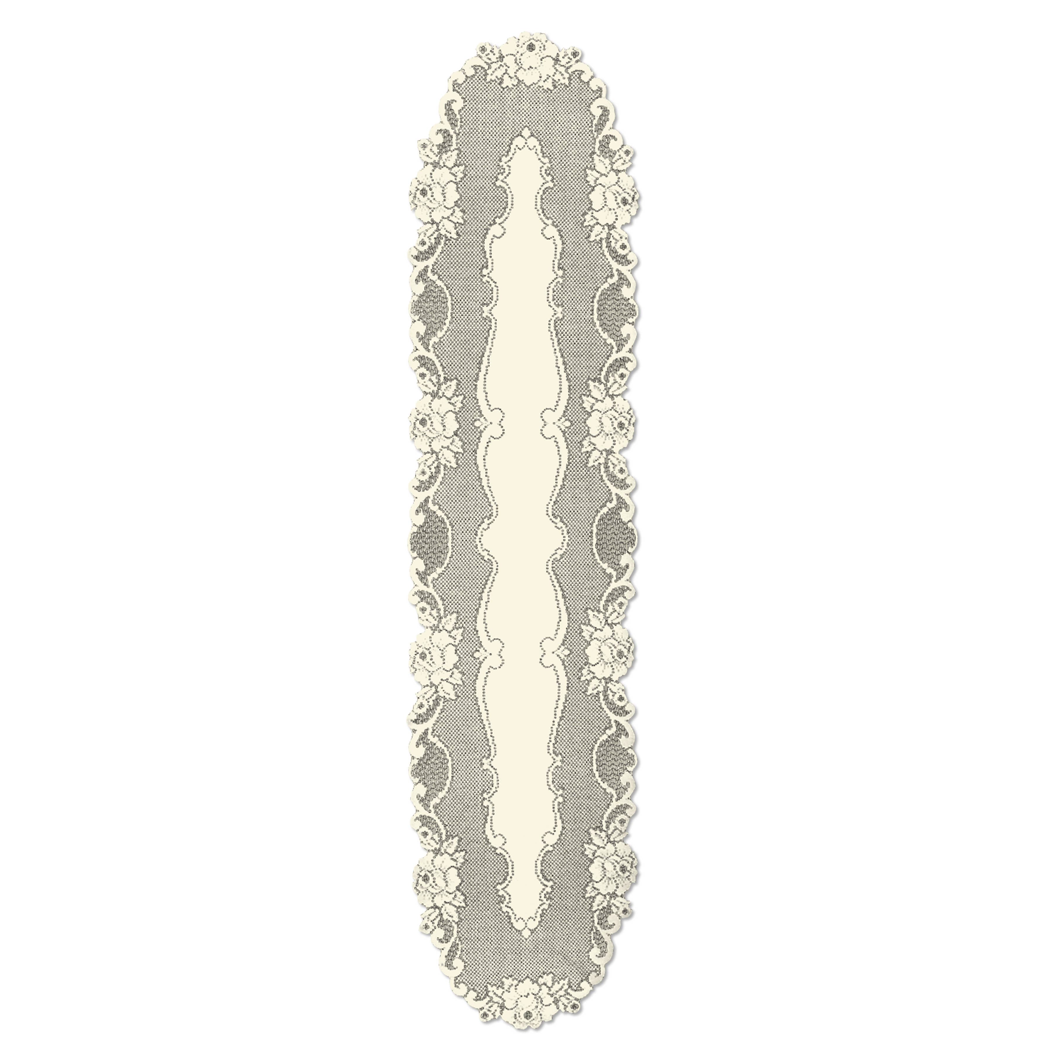 Heritage Lace - Wholesale Table Runner - Vintage Rose 14x62 Ecru Lace Table Runner1