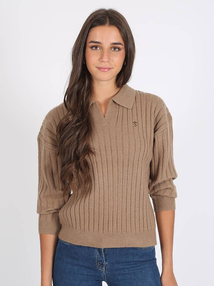 Camel sweater for wholesale by Solera