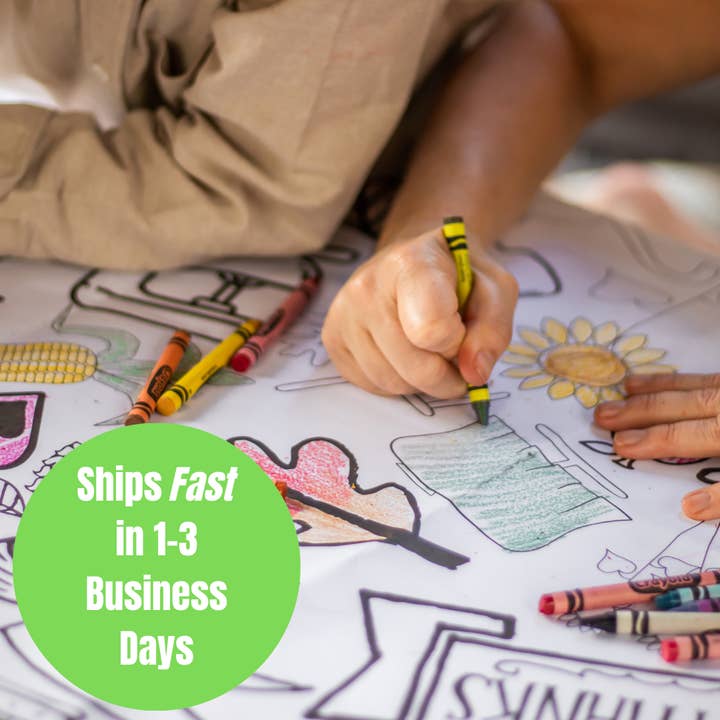 Creative Crayons Workshop - Wholesale Coloring Tablecloth - Kids & Baby - Thanksgiving Coloring Tablecloth