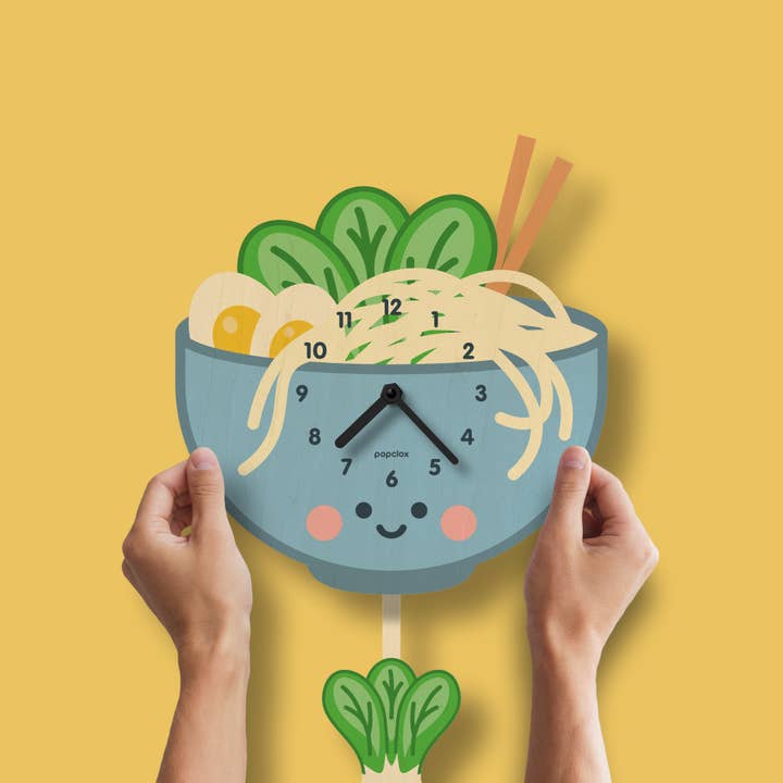 Popclox – wholesale Väggklocka – Ramen Pendelklocka - Trä1