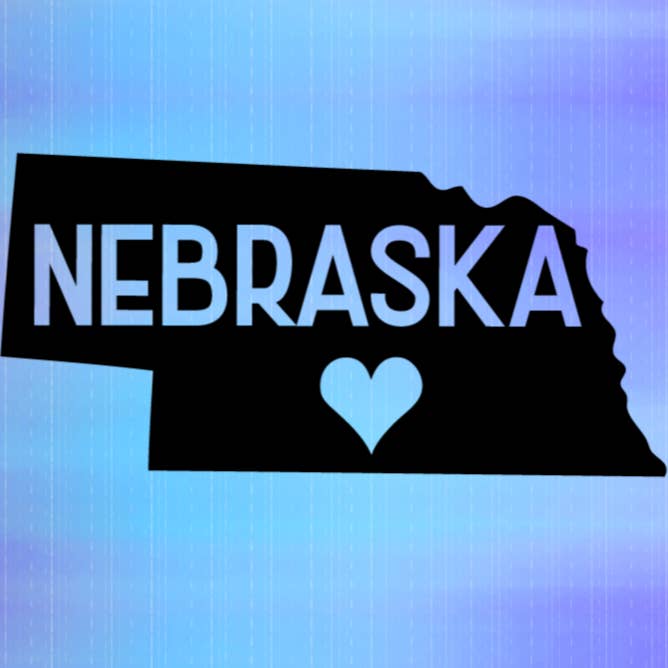 Calcomanía de vinilo del estado de Nebraska para venta al por mayor de Bow-Dacious Designs