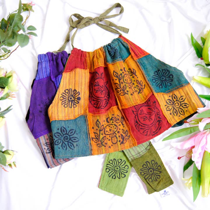 Karma Nepal Crafts - Wholesale Blouse – Women’s - Patchwork Reversible Cotton Backless Halter Top16