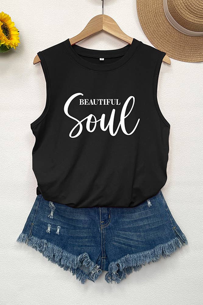 UNISHE - Wholesale Tank Top - Women's - Soul Beautiful Print Tank Top STC125C3192