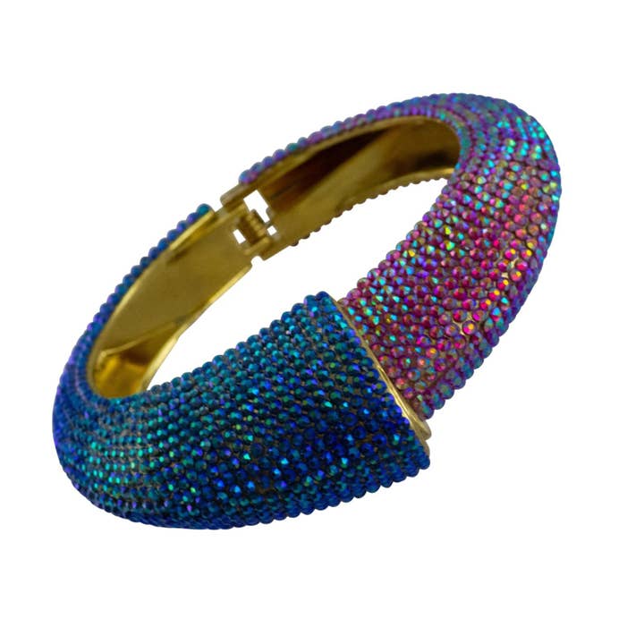 Sunshine Bracelet - Iridescent Pink & Blue Crystals for wholesale by CLAUDIA LOBAO