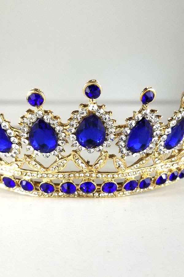 Chicas - Wholesale Tiara - Women's - One Size Fits All Metal Tiara With Jewel Rhinestones HT879-18