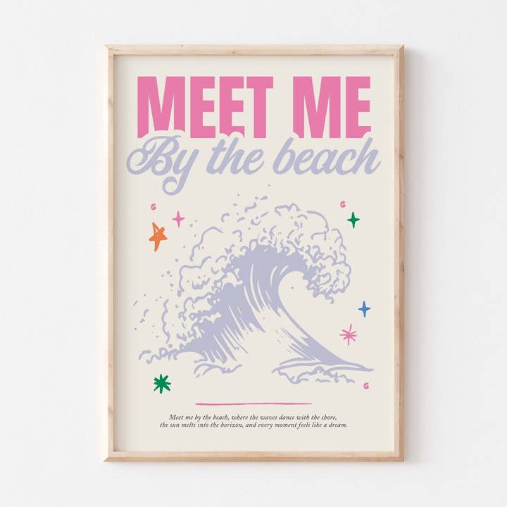 Rencontre-moi près de la plage Art Print pour la vente par POSTERAMI