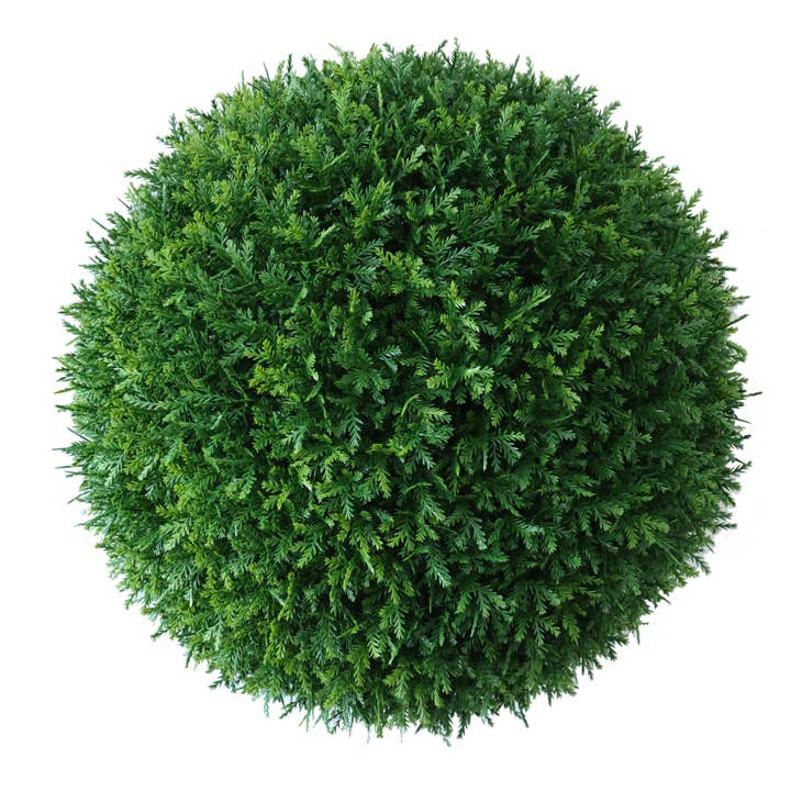 ES Essentials - Wholesale Artificial Plant - Artificial Cedar Topiary Ball 14" with UV Protection1