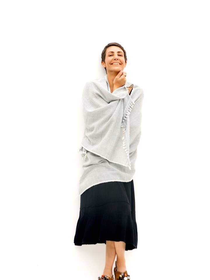 Insect-Repellent Scarf — Spruce in Stone LOW STOCK for wholesale by Shoo for Good