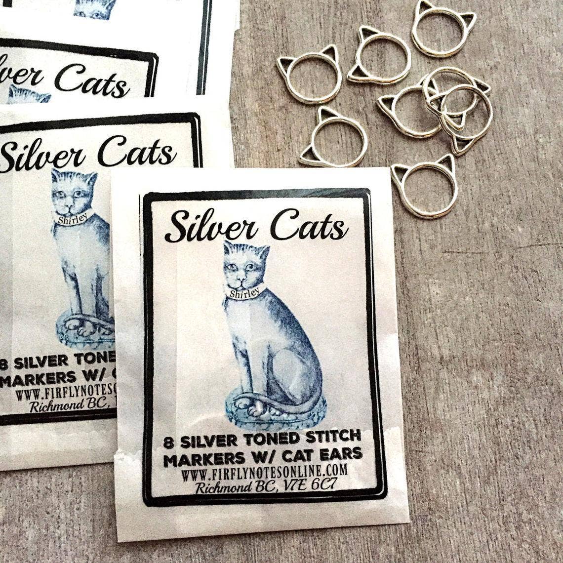 Firefly Notes - Wholesale Knitting/Crochet Supplies - Cat Stitch Markers, Small, Med or Large, Multi Colours, Knitting Gift, as Seen in Vogue Knitting!6