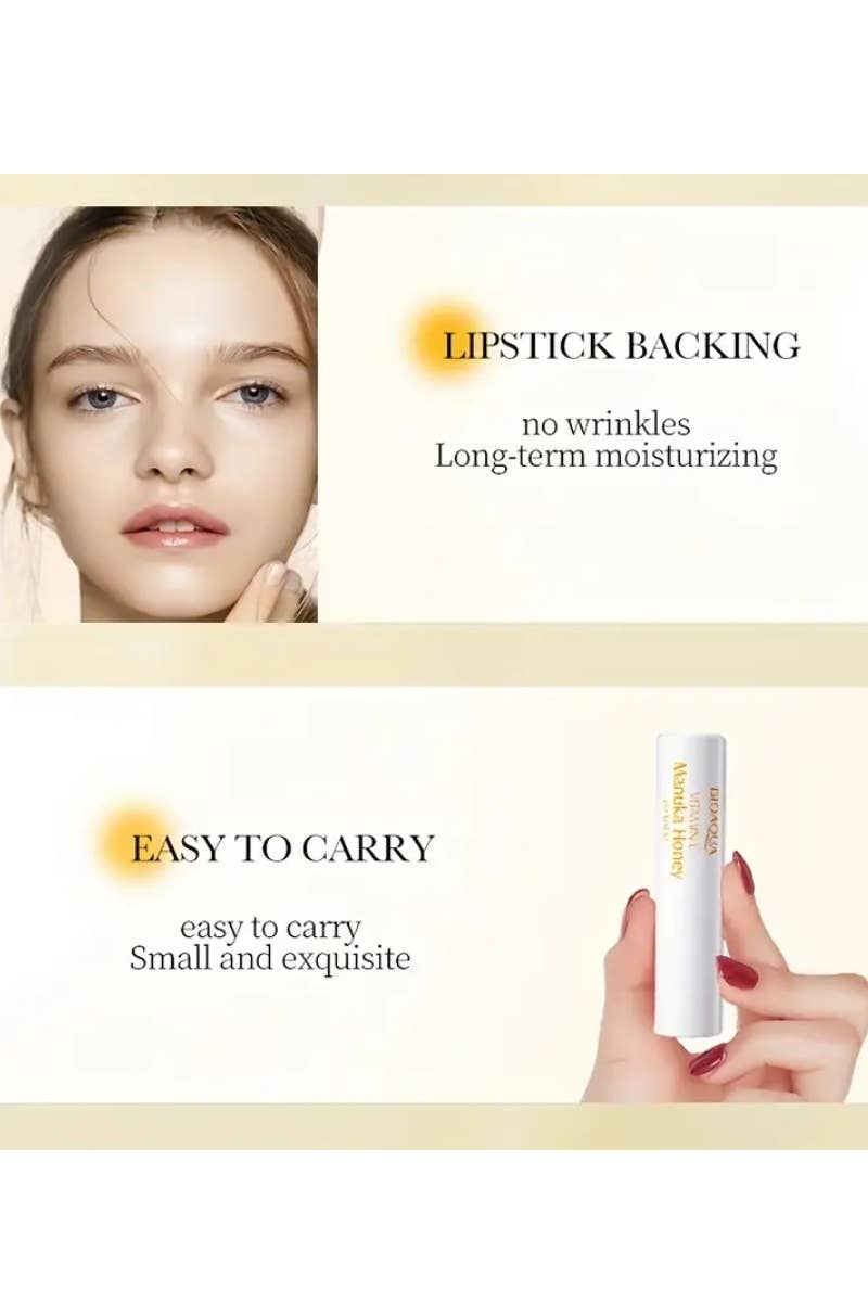 WHITE  `.Lip Balm with Vitamin E Manuka Honey (12pcs Set) for wholesale on Faire7