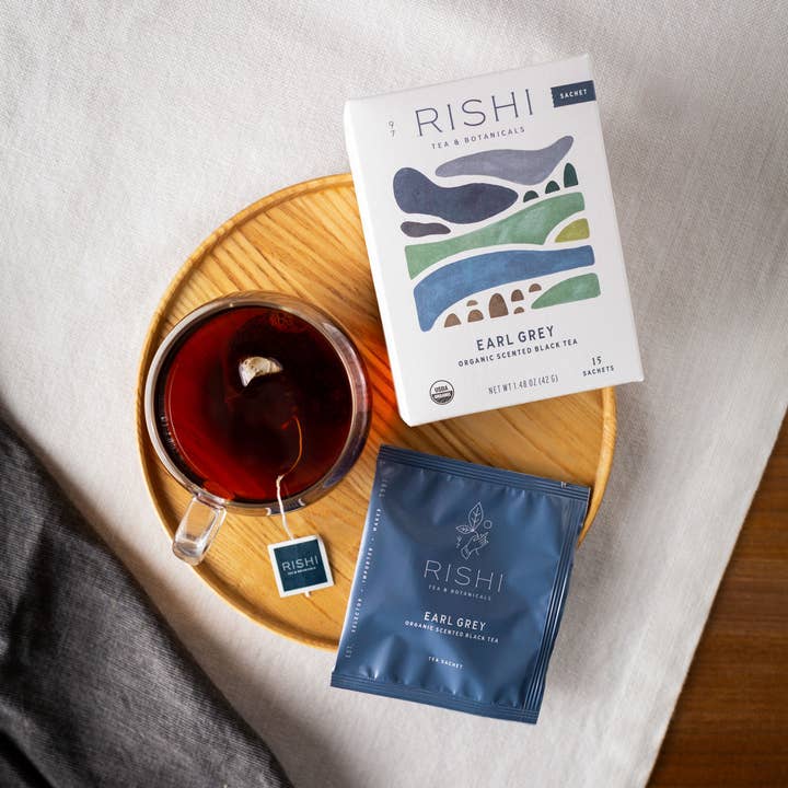 Rishi Tea & Botanicals - Wholesale Tea Bags - Earl Grey Organic Black Tea Sachets