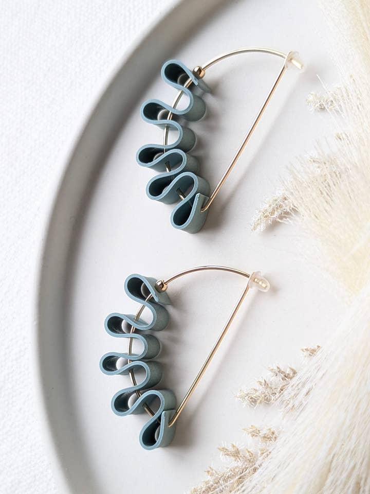 Semicircle Hoops #5 - Ribbon Collection - Spring Palette #4 for wholesale by Momo Studio LLC