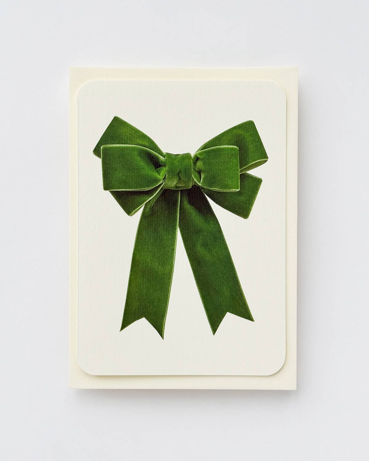 Canonbury Press - Wholesale St. Patrick's Day Card - Green Velvet Bow Greeting Card | Birthday Card1